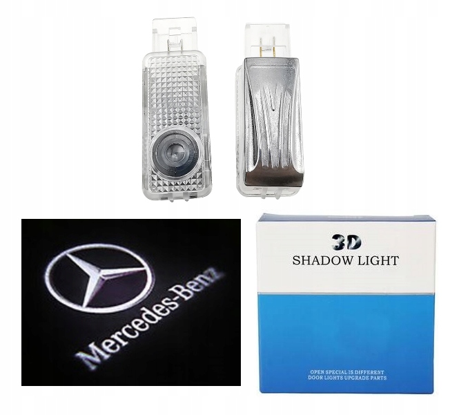 2x LED LOGO PROJEKTORY MERCEDES C KLASA W203 CLK W209 SLK R171 SLR R199