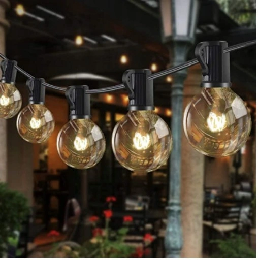 Girlanda Ogrodowa Lampki Żarówki Kule 7,6m 28 szt Ogrodowe Łańcuch świetlny