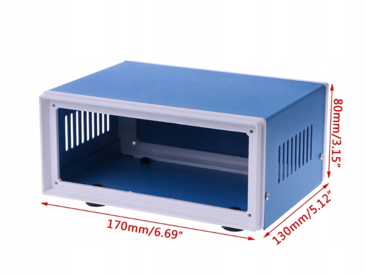 Metalowa obudowa do przyrządów 170 x 130 x 80 mm