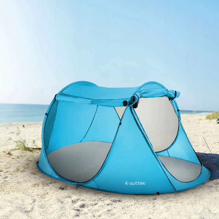 PARAWAN NAMIOT PLAŻOWY SAMOROZKŁADAJĄCY ZAMYKANY Z DASZKIEM OUTTEC