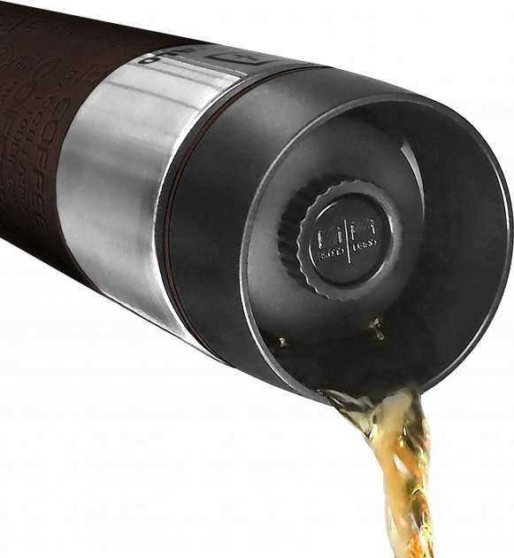 Kubek termiczny INOX 420ml + 2 uszczelki brązowy