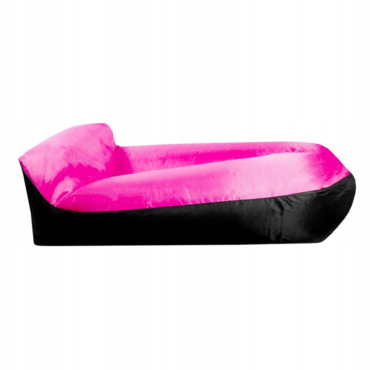 Aga LAZY BAG kanapa na powietrze 230x70 cm Czarny/Różowy