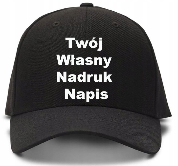 Czapka z Daszkiem Twój Własny Nadruk Jednokolorowy