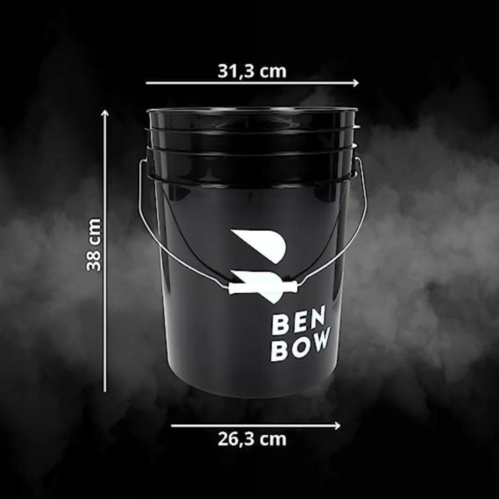 Wiadro CZARNE do mycia z separatorem WASH RINSE