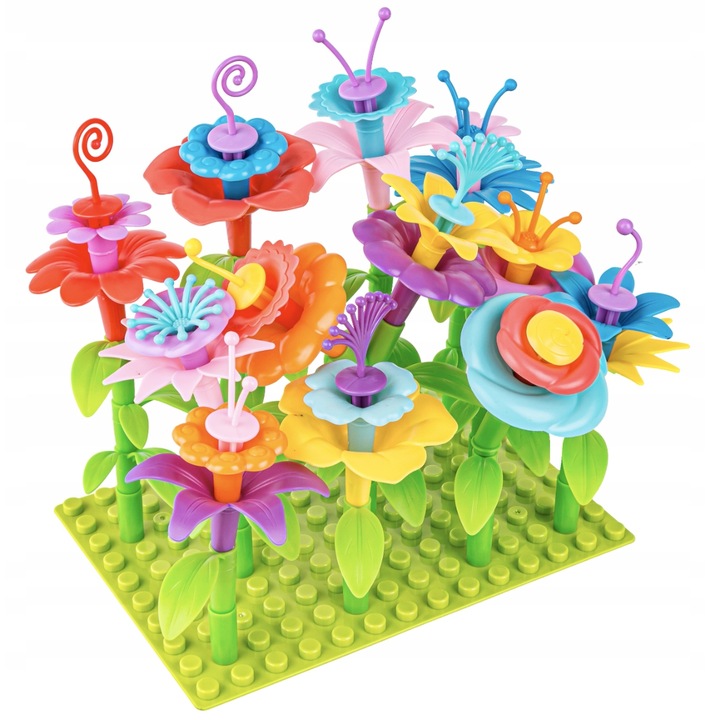 KLOCKI KONSTRUKCYJNE BUKIET KWIATÓW Kwiaty Zestaw do ułożenia 135 Elementów