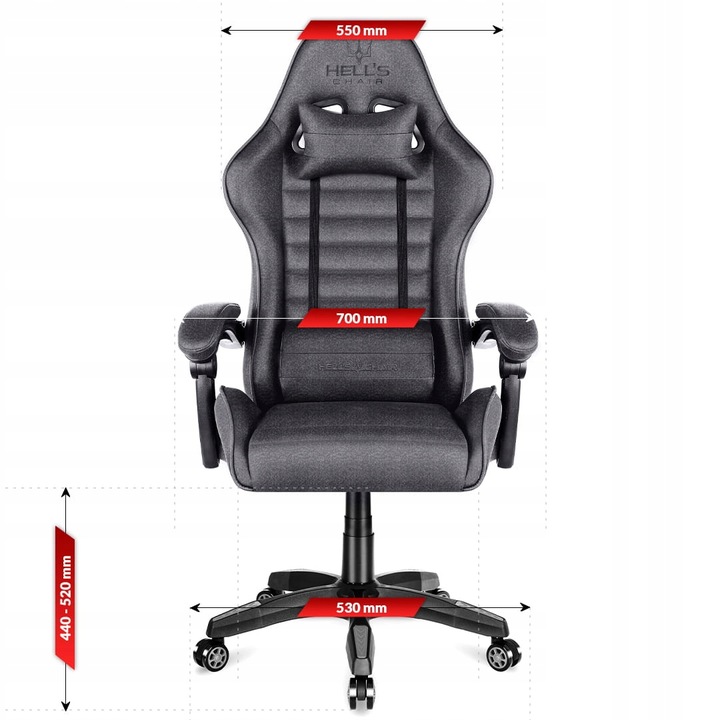 FOTEL GAMINGOWY DLA GRACZA BIUROWY HELL'S