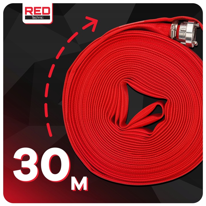 WĄŻ STRAŻACKI PARCIANY DO WODY SZAMBA SZYBKOZŁĄCZKA 1" 30 M 8 BAR