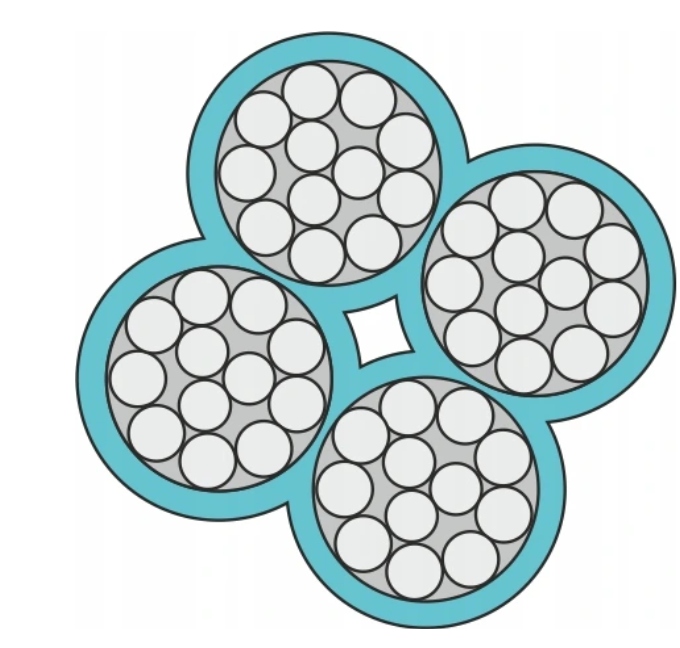 Drabina sznurowa linowa na dach ATESTOWANA 15m dekarska pleciona