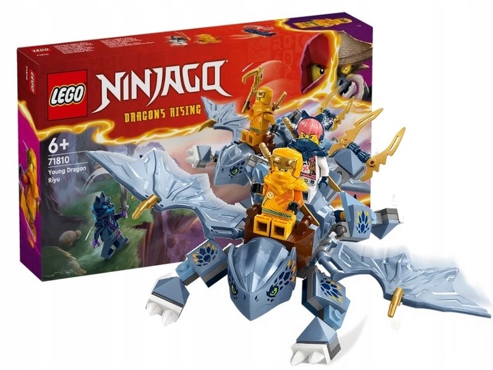 LEGO NINJA GO 71810 NIEBIESKI SMOK RUCHOMY SMOCZĄTKO FIGURKI RIYU FIGURKA