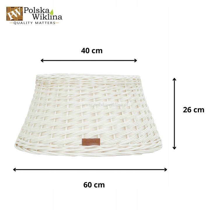 OSŁONKA WIKLINOWA NA STOJAK POD CHOINKĘ 60 CM OSŁONA WIKLINOWA WYBIELANA
