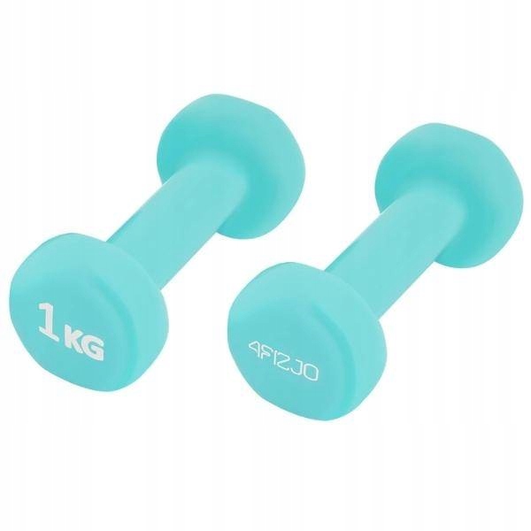 HANTELKI do ćwiczeń 4FIZJO ciężarki żeliwne 2x1kg