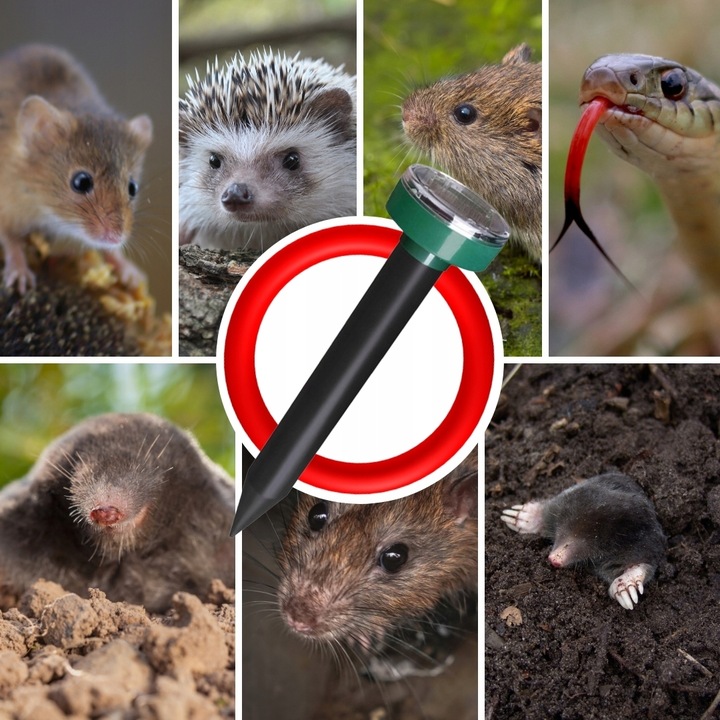 ODSTRASZACZ SOLARNY NA KRETY NORNICE I WĘŻE ODSTRASZACZ KRETÓW WĘŻY (4 SZT)