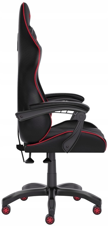 FOTEL GAMINGOWY CYBER CHAIRS SELECT RED - CZARNY - BIUROWY