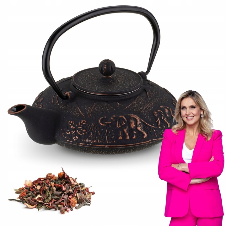 Emaliowany czajnik ŻELIWNY IMBRYK DO HERBATY CZAJNICZEK ZAPARZACZ Hanako