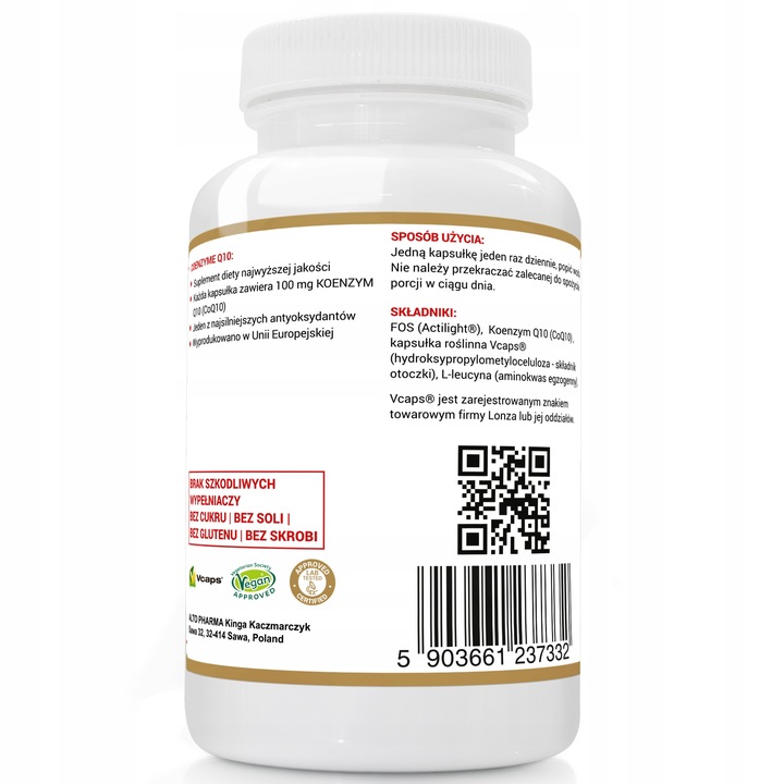 KOENZYM Q10 FORTE 100mg CoQ10 UBICHINON 120k