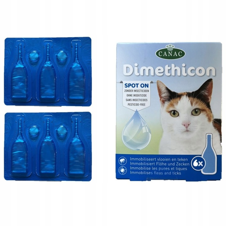 Krople Canac przeciw kleszczom, przeciw pchłom 6 ml 20 g