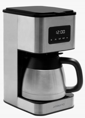 Ekspres Przelewowy AMBIANO 900W 1.0L Programator Stali Nierdzewna DOTYKOWY