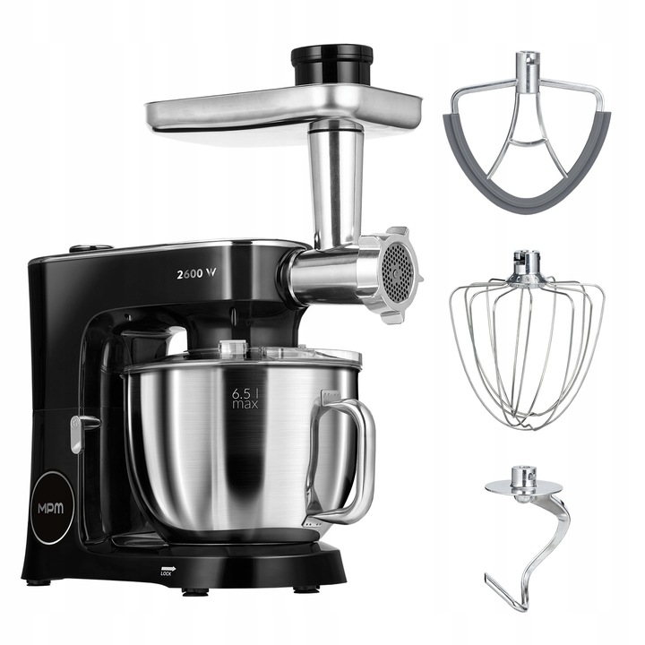 Robot planetarny kuchenny mikser szatkowanie 3w1 mocny 2600W MPM MRK-26