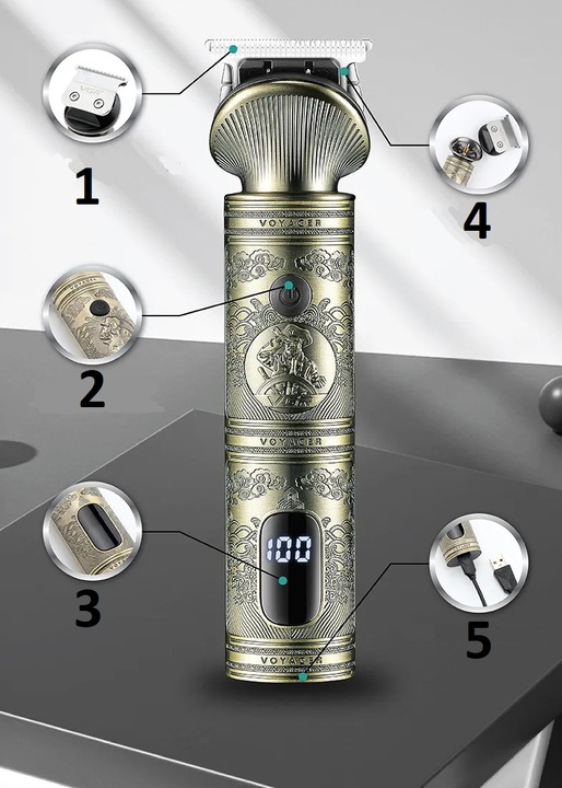 MASZYNKA do WŁOSÓW TRYMER do BRODY NOSA ZESTAW 6W1