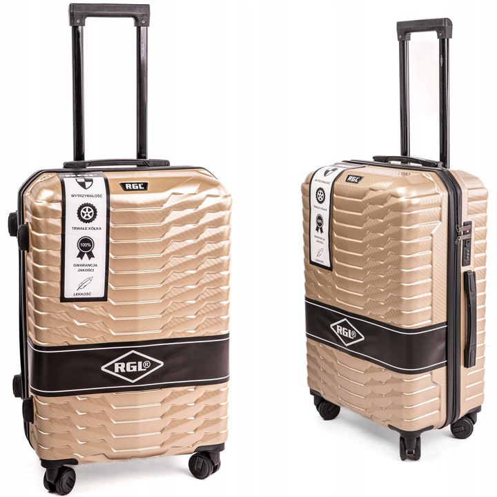 Średnia walizka XL NA 4 KÓŁKACH PODRÓŻNA POLICARBON TORBA RGL