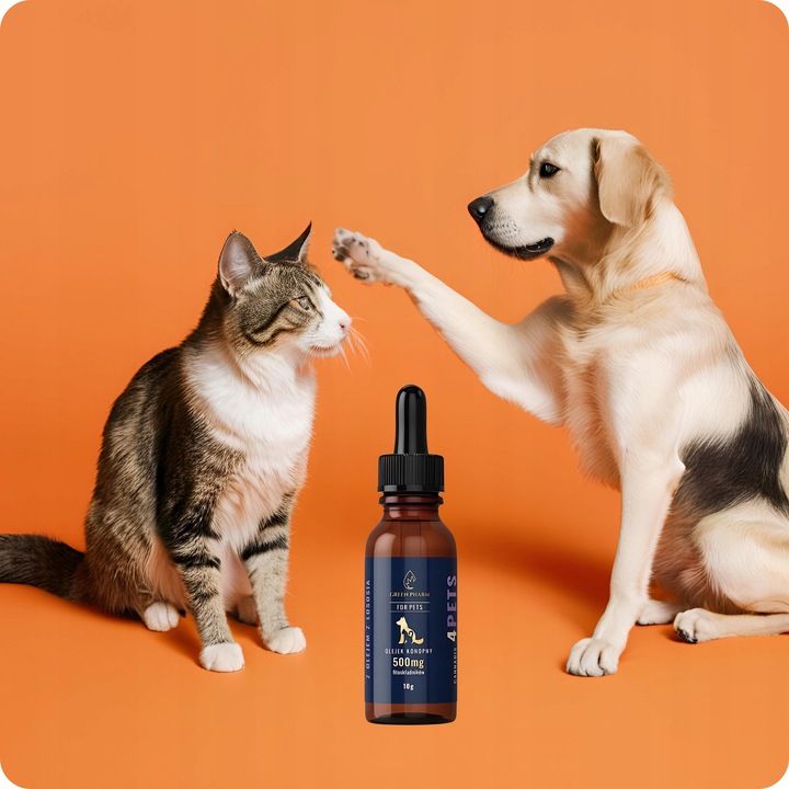 Olejek CBD 5% | Dla Psa | Dla Kota 500mg 11ml | Weterynaryjny | BEZ THC