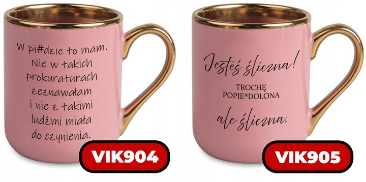 KUBEK RÓŻ ELEGANT PREZENT DLA KOLEŻANKI TT VIRAL DO PRACY JESTEŚ ŚLICZNA WZ