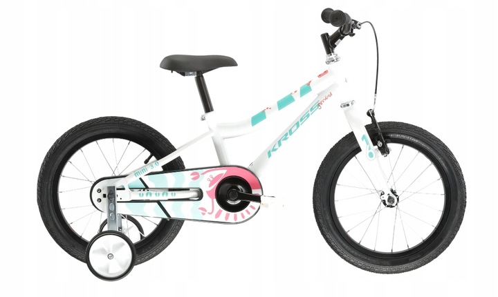 Rower dziecięcy 16" KROSS Mini 3.0 biały seledynowy R24