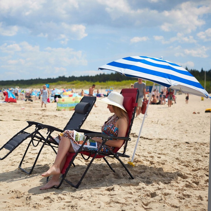 Wytrzymały STALOWY Parasol ogrodowy PLAŻOWY Kempingowy 1,5 m CAPTAIN MIKE