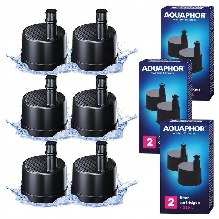 6x Filtr Zapasowy do Butelki AQUAPHOR CITY Wkłady do Filtrowania Wody 6 szt