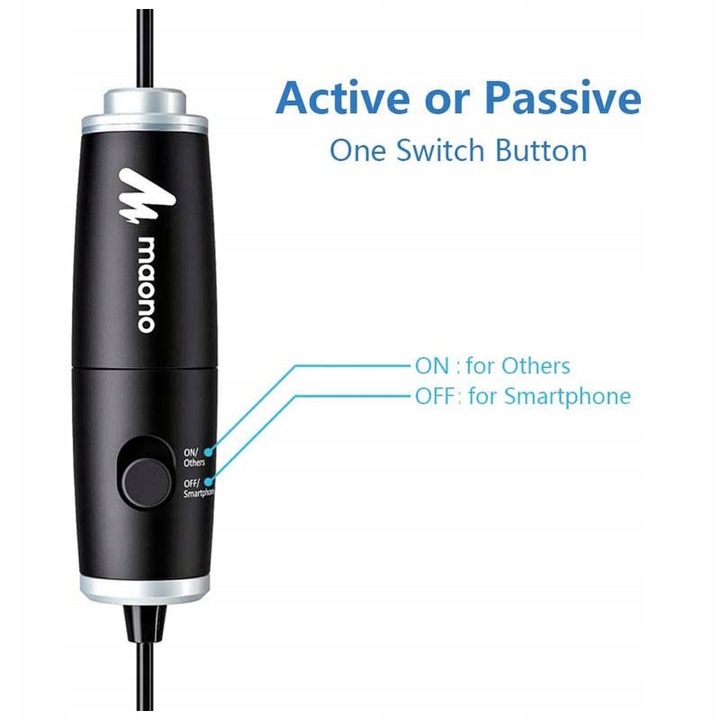 MIKROFON KRAWATOWY Z KLIPSEM MAONO DO ROZMÓW YOUTUBE VLOG PODCAST