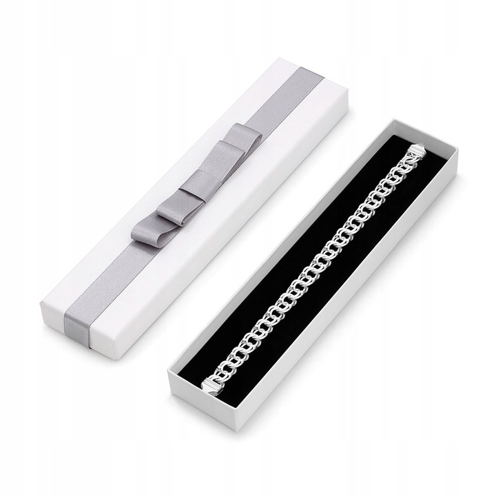 BRANSOLETKA SREBRNA GARIBALDI 21cm 11,3 mm 925