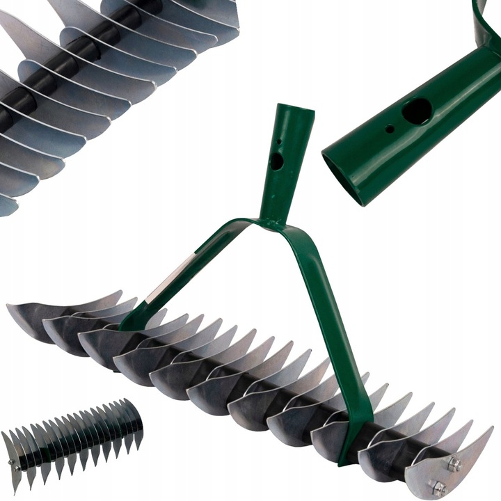 AERATOR WERTYKULATOR OBROTOWY RĘCZNY WAHADŁOWY DO TRAWY TRAWNIKA Z KOLCAMI