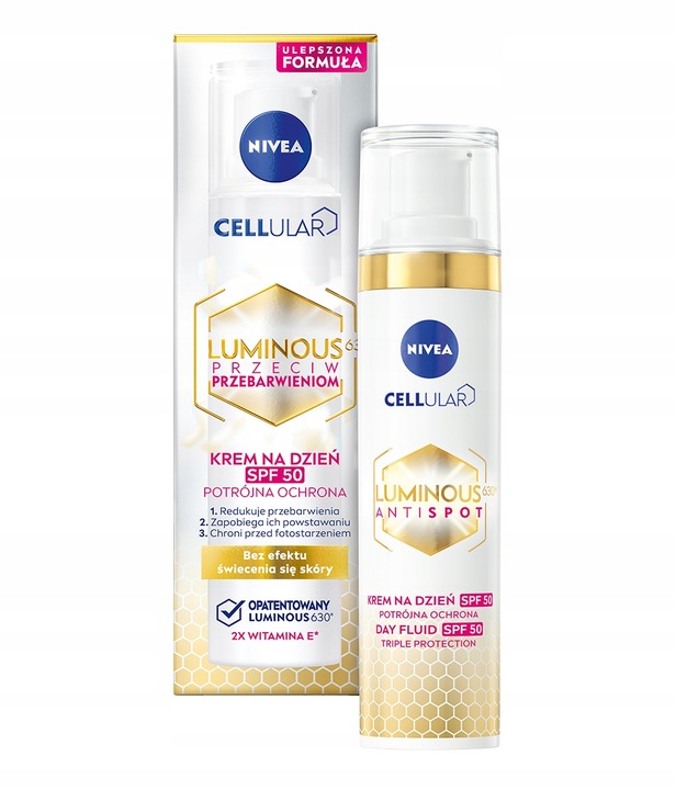 NIVEA CELLULAR LUMINOUS 630 Krem na przebarwienia plamy z filtrem SPF50