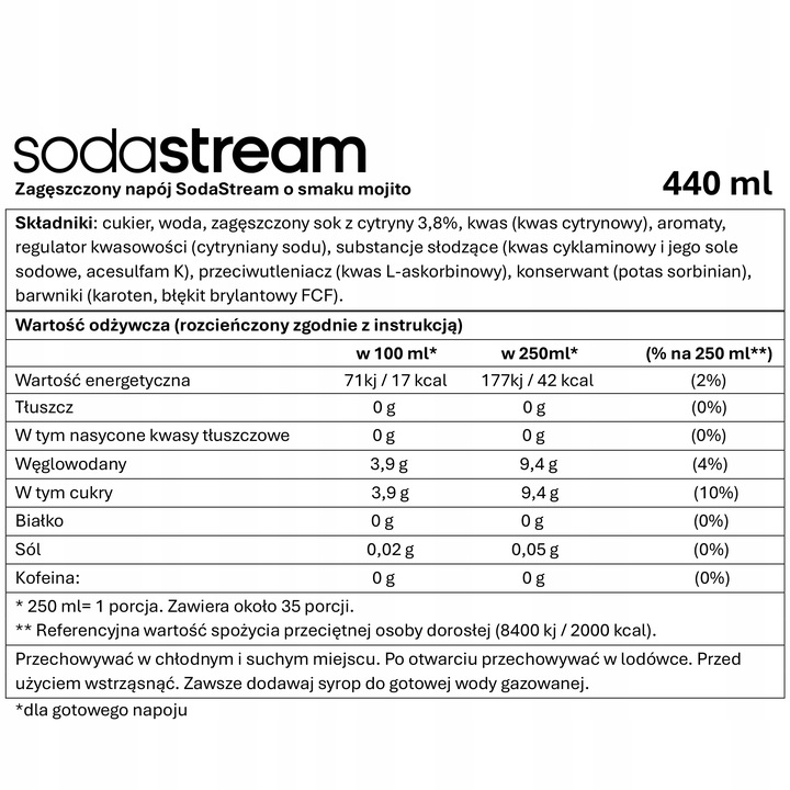 5 Szt. Zestaw Syropów Smakowych SodaStream Do Saturatora 4 Smaki Koncentrat