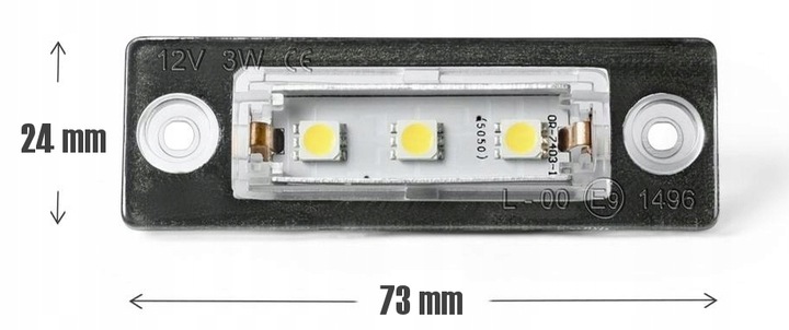 PODŚWIETLENIE TABLICY REJESTRACYJNEJ REJESTRACJI VW Passat B5 B6 T5 TOURAN