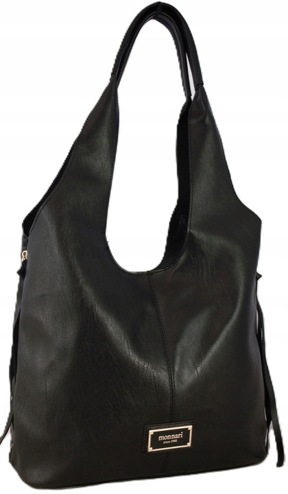Monnari Torebka Shopper Model 2w1 Listonoszka Kolekcja Premium Czarna