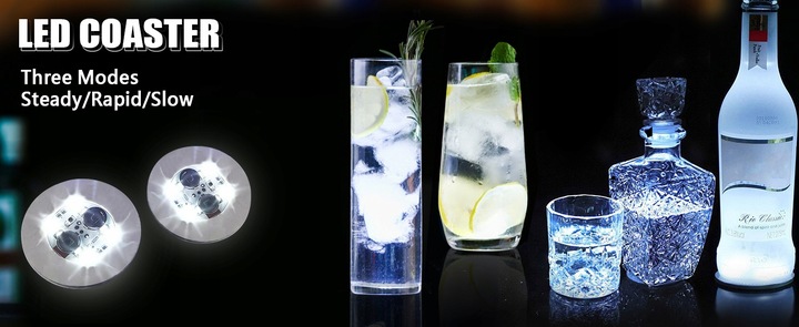 30 LED Coaster LED Naklejka LED Lampki LED do butelek na szampańskie Party