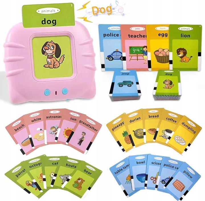 CZYTNIK KART DO NAUKI SŁÓWEK POLSKI I ANGIELSKI 448 SŁÓW TRZY TRYBY JĘZYKÓW