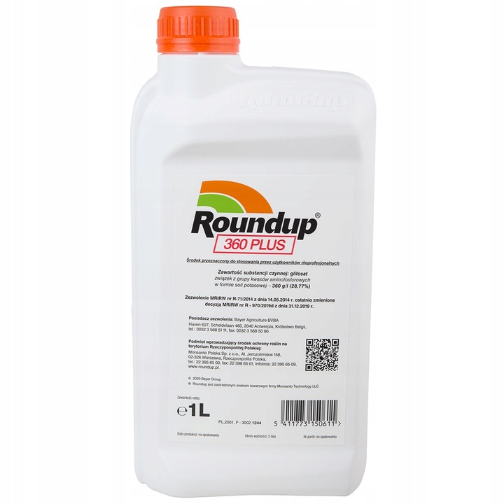 Roundup 360 Plus 1L totalny na chwasty perz