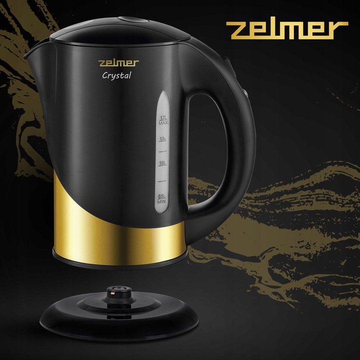 Czajnik elektryczny Zelmer ZCK7630 Gold 2200 W 1,7 l czarny