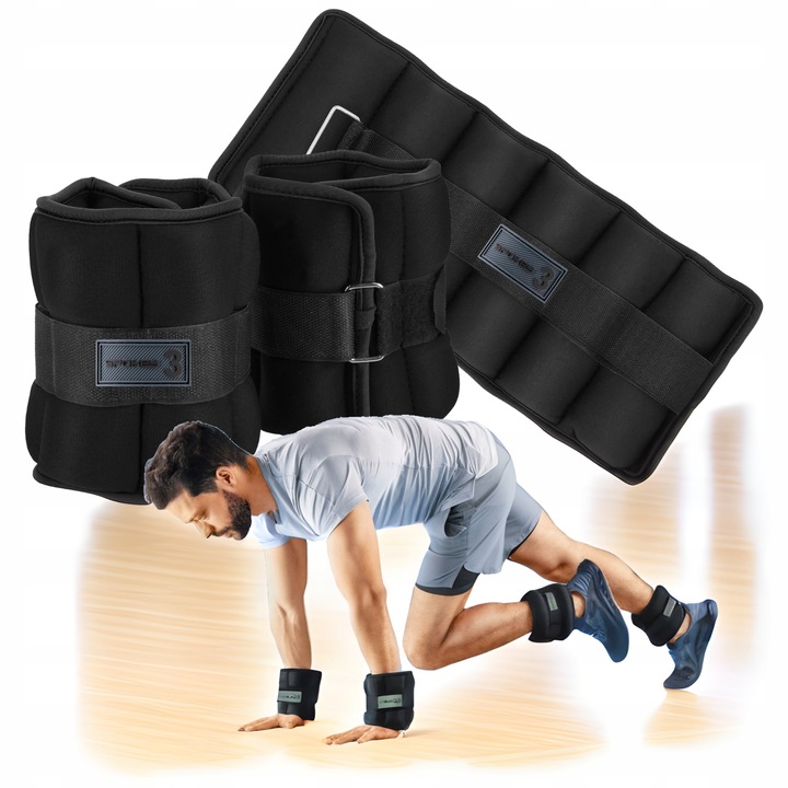 Obciążenia na rzep na przeguby nogi ręce ciężarki 2x 3kg neoprenowe