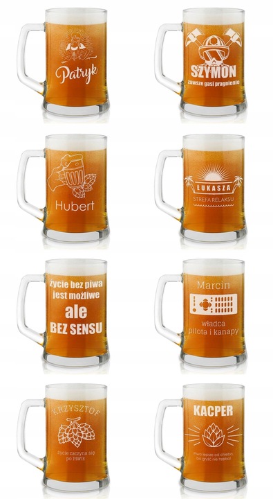 Kufel do Piwa z Grawerem Prezent na Urodziny dla Faceta Taty Dziadka 500 ml