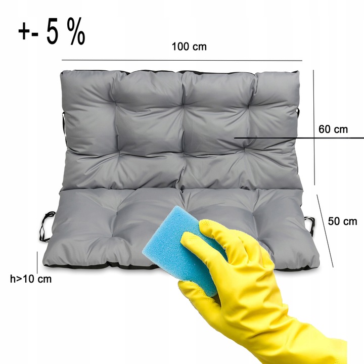 Poduszka na ławkę ogrodową huśtawkę 100x60x50 exot