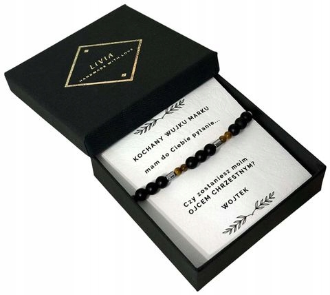 Prezent dla chrzestnego,czy zostaniesz moim ojcem chrzestnym bransoletka