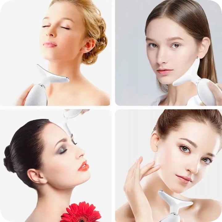 MASAŻER SONICZNY DO UJĘDRNIANIA TWARZY I SZYI ULTRADŹWIĘKOWY EMS LIFTING