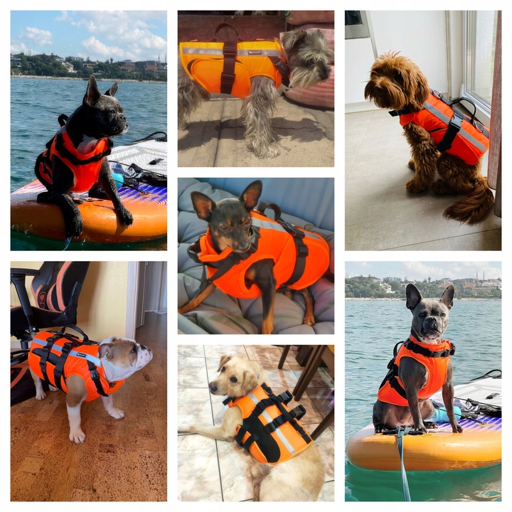 KAPOK dla Psa do Pływania Kamizelka Ratunkowa do Wody z Odblaskami roz. L
