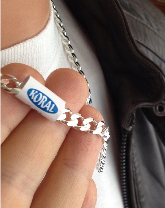 GRUBY Srebrny 925 Łańcuszek Męski Pancerka SZEROKI (na PREZENT)