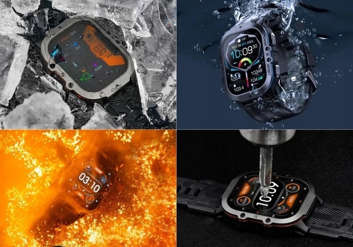SMARTWATCH MĘSKI C26 AMOLED MENU PL WODOODPORNE KROKOMIERZ watch ZEGAREK
