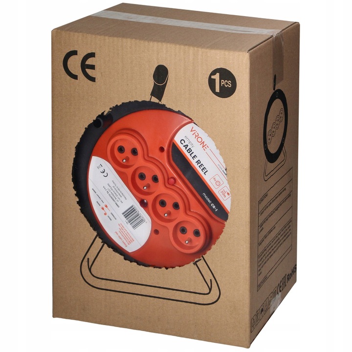 BĘBEN PUSTY ZWIJAK NAWIJAK KABLA PRZEWODU PRZEDŁUŻACZA DO 50M 4x GNIAZDA