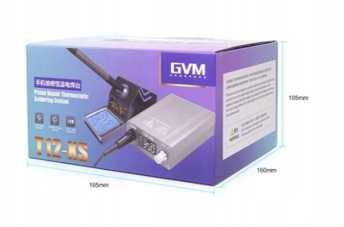 GVM T12-XS STACJA LUTOWNICZA LUTOWNICA NA GROTY T12 80-480°C 72W + GROT